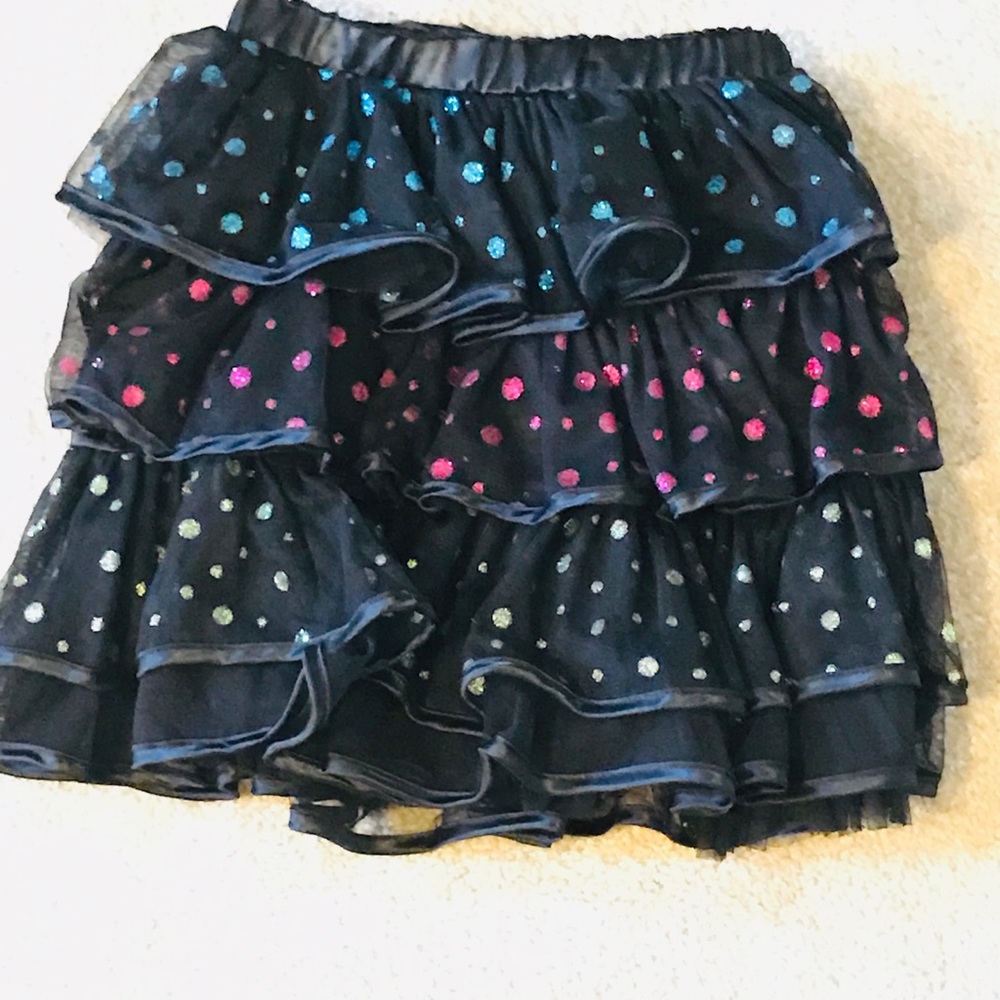 Girls colorful ruffle skirt